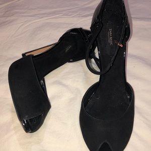 Zara black Heels with peep toe